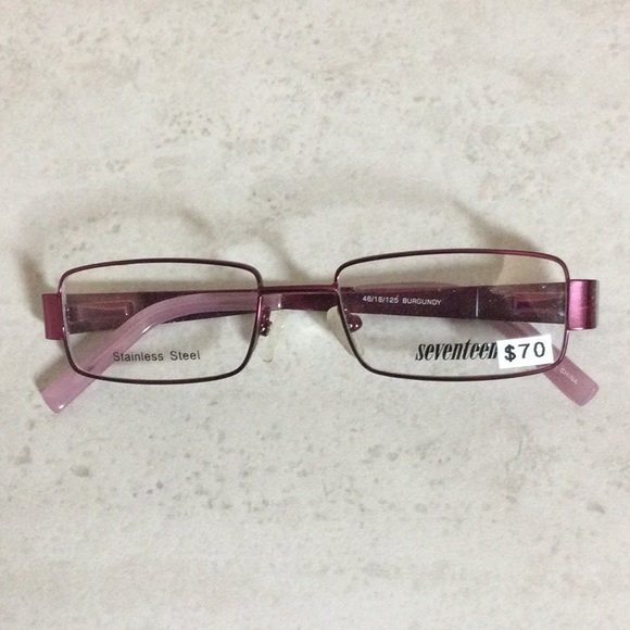 NWT Seventeen pink retro metal eyeglasses new old stock - Picture 2 of 16